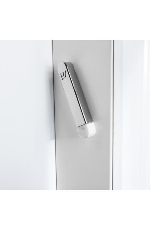 Anna New York Coluna Small Marble & Stainless Steel Mezuzah In White And Silver