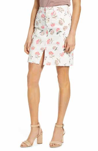 Wash Lab Denim Button Fly Skirt