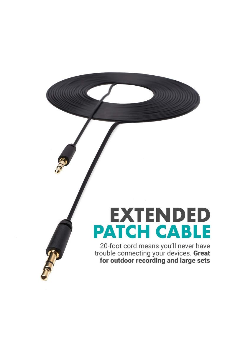 MOVO MC6 Dual 3.5mm Male Stereo TRS Cable - 20-Foot Camera Patch, Alternate, color, Black