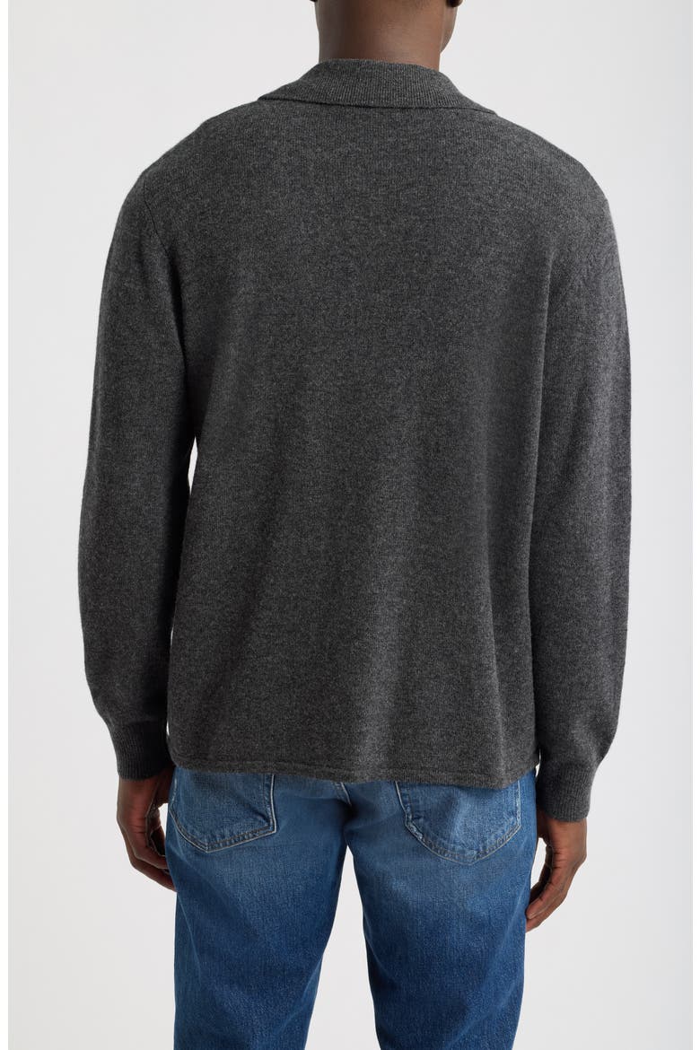 Boiled Wool Shirt Sweater, Alternate, color, DARK GREY