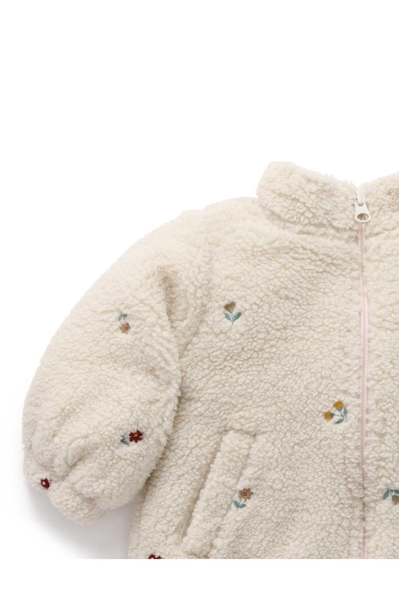 Fluffy Embroidered Jacket, Alternate, color, Wheat Forest Broderie