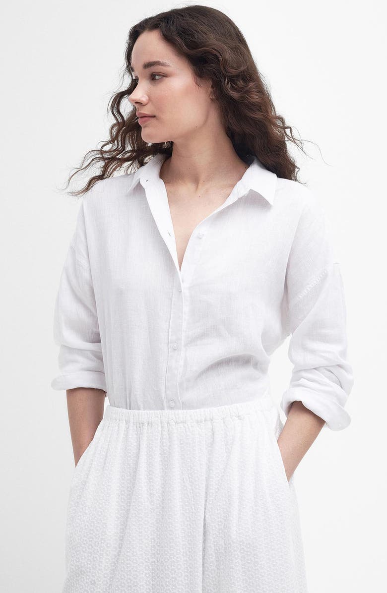 Barbour Kelley Ruffle Hem Maxi Skirt, Alternate, color, White