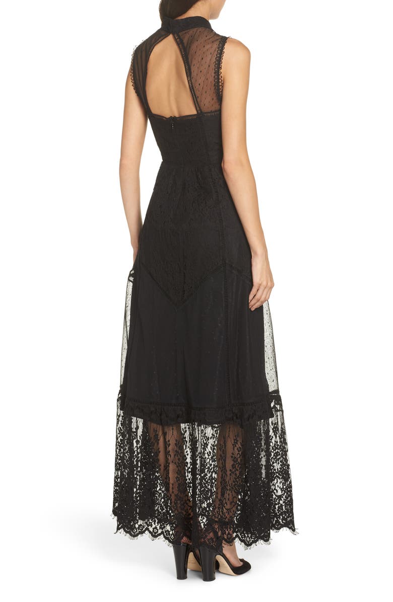 Harlyn Mixed Lace Gown, Alternate, color,