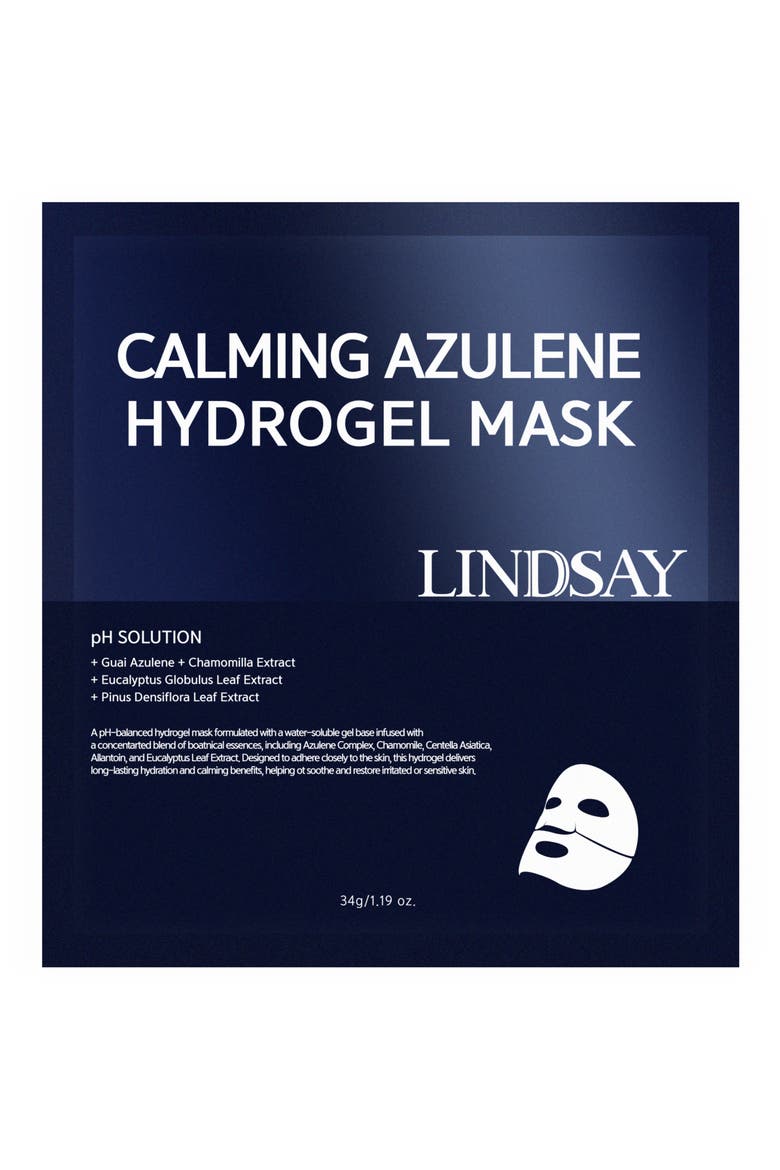 Calming Azulene Hydrogel Mask, Main, color, NO COLOR