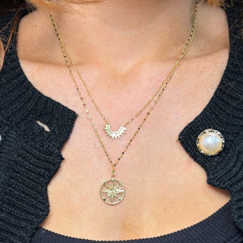 The Lovery Fine Jewelry Gold Sunburst Necklace In Gold