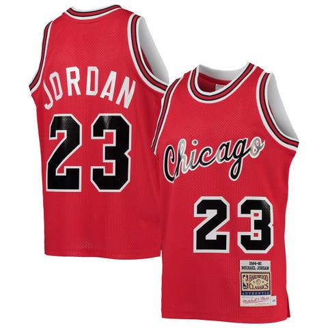 Youth Mitchell & Ness Michael Jordan Red Chicago Bulls 1984/85 Hardwood Classics Authentic Jersey