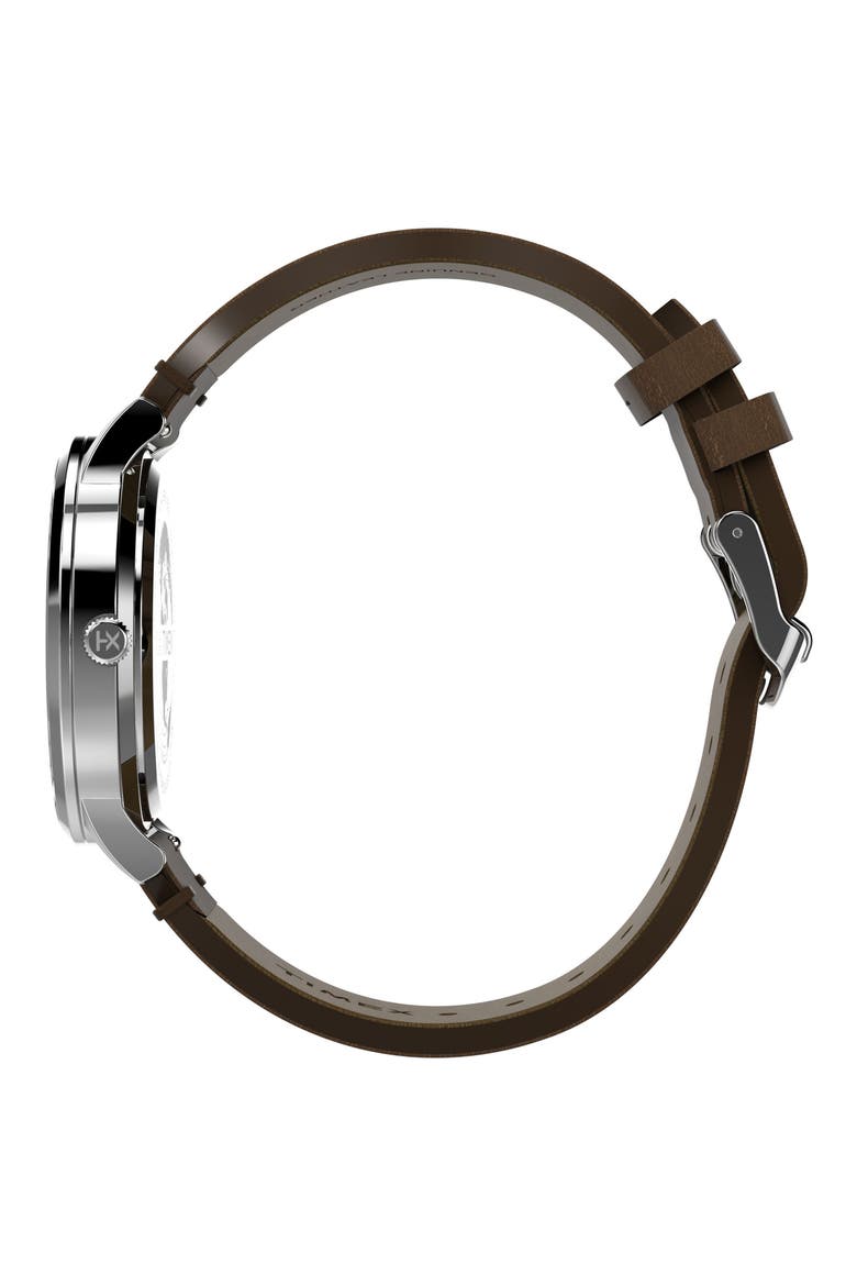 Waterbury Classic Leather Strap Watch, 40mm, Alternate, color, BROWN