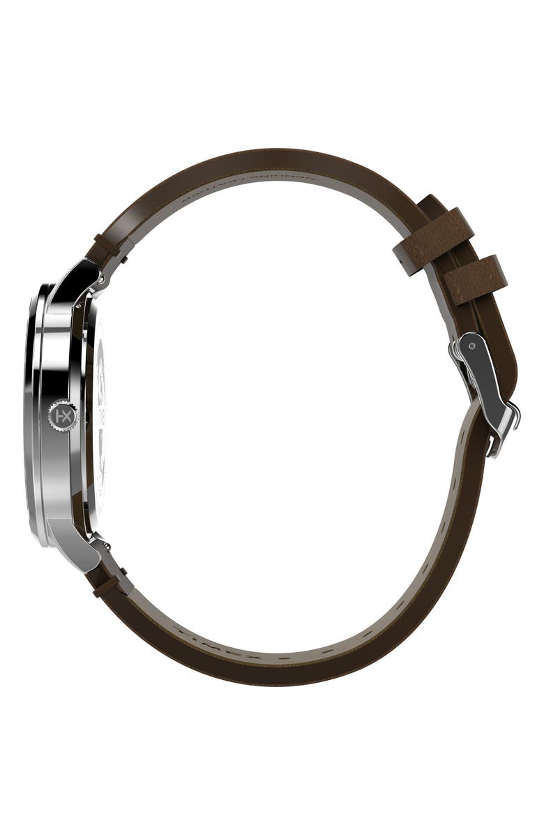 Timex<sup>®</sup> Waterbury Classic Leather Strap Watch, 40mm, Alternate, color, Brown