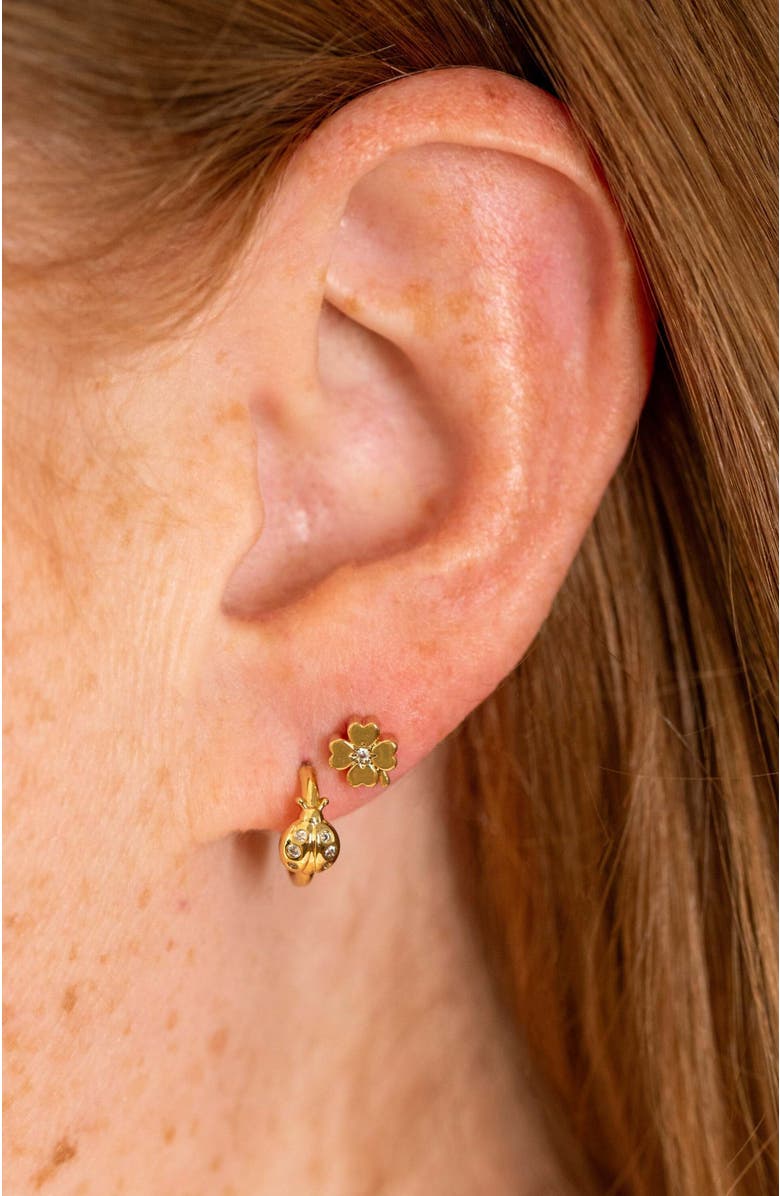 Alex and Ani Love Luck Stud Set, Alternate, color, Gold