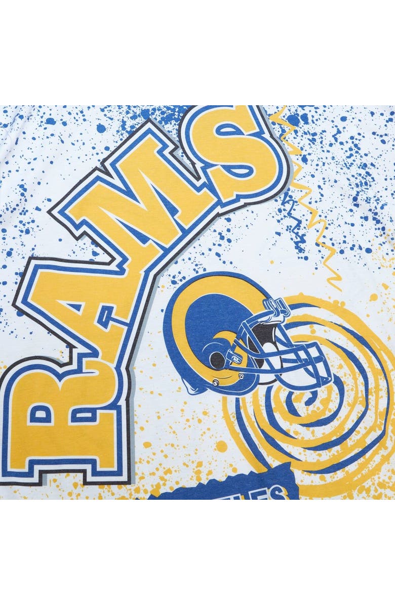 Mitchell & Ness Men's Mitchell & Ness White Los Angeles Rams Team Burst Sublimated T-Shirt, Alternate, color, 