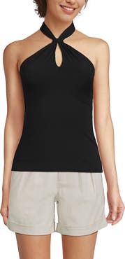 Lands' End Slender Twist Front Halter Top