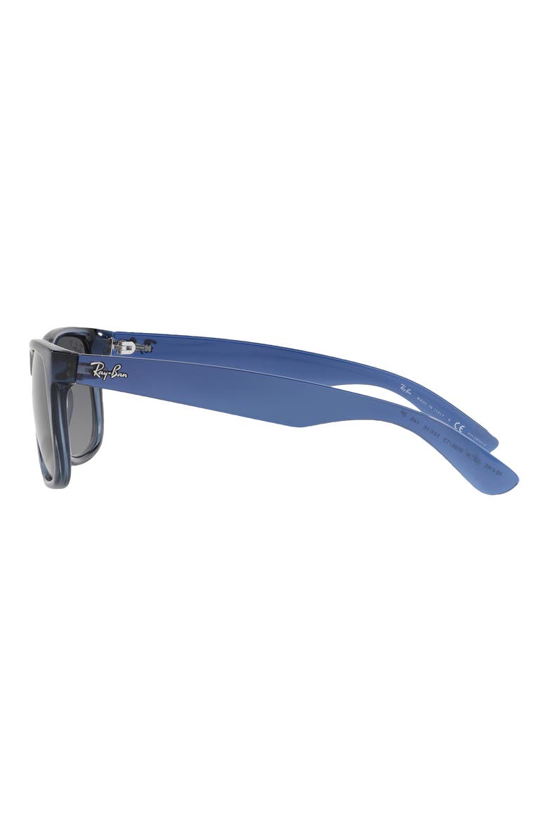 Justin 51mm Polarized Square Sunglasses, Alternate, color, TRANSPARENT BLUE / GREY