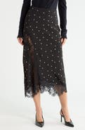 A.L.C. Olivia Lace Trim Midi Skirt