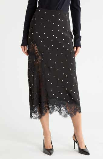 Olivia Lace Trim Midi Skirt