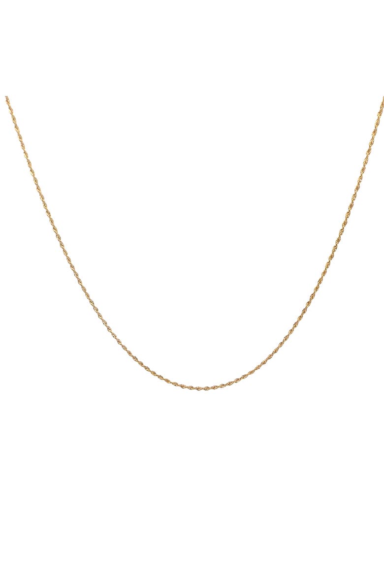 18K Yellow Gold Diamond Cut Rope Chain Necklace 1.5mm, Alternate, color, yellow