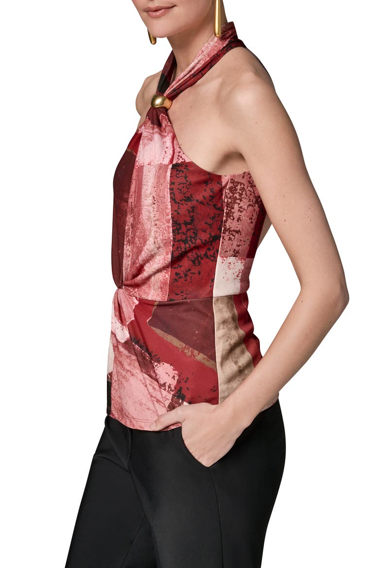 Geo Print Sleeveless Top, Alternate, color, DESERT CLAY