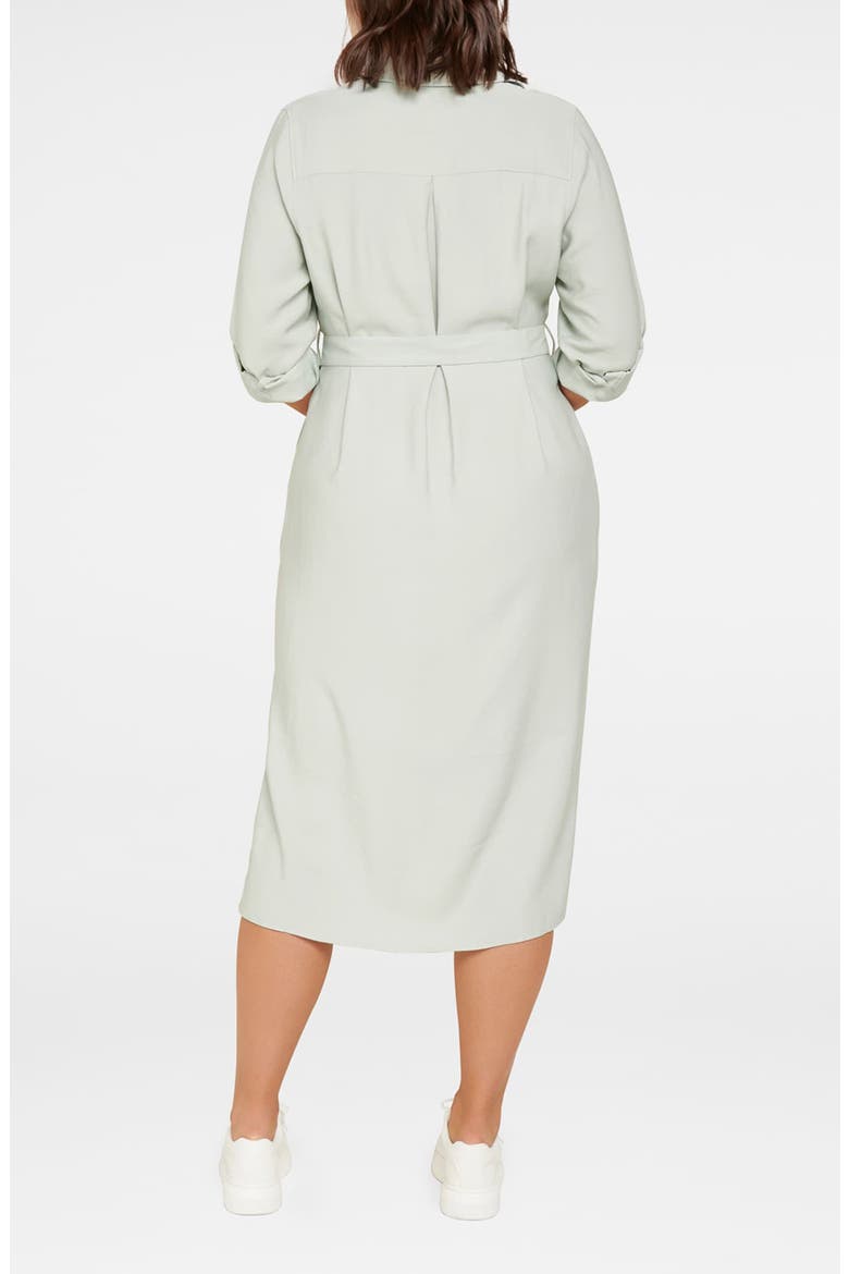 Rory Belted Long Sleeve Shirtdress, Alternate, color, SOFT SAGE