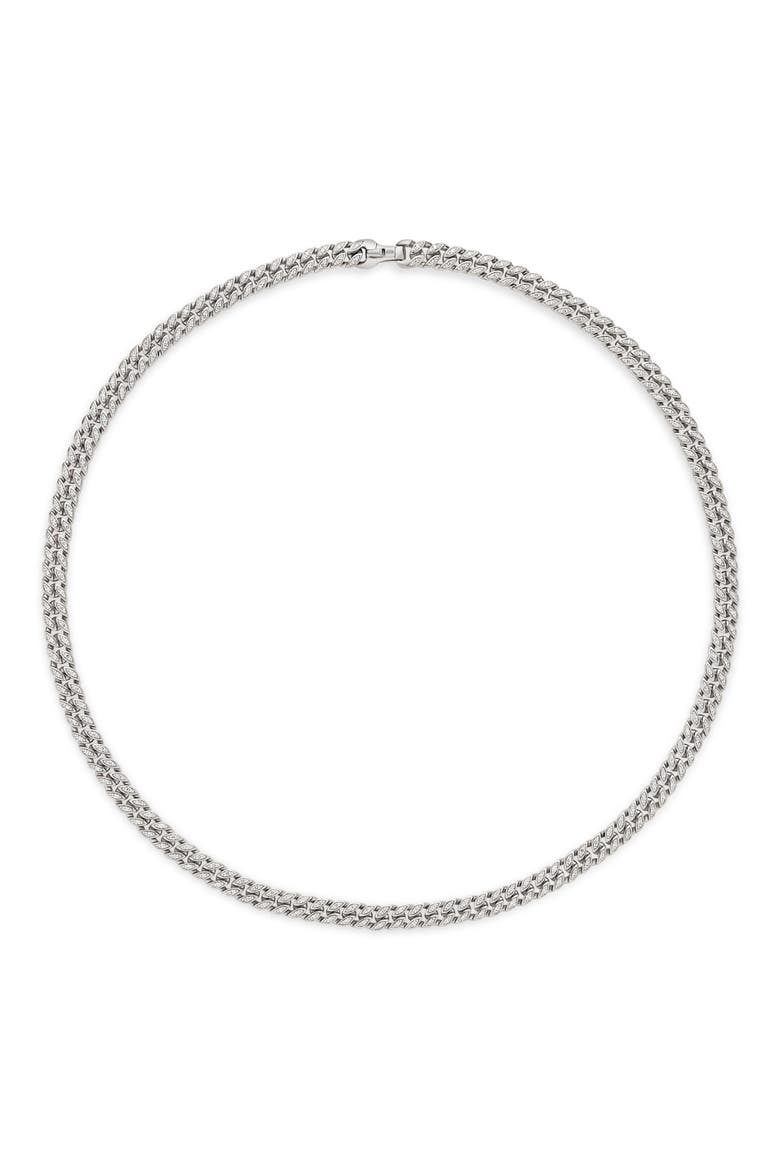 6mm Men's Pavé Diamond Curb Chain Necklace, Alternate, color, STERLING SILVER/ DIAMOND