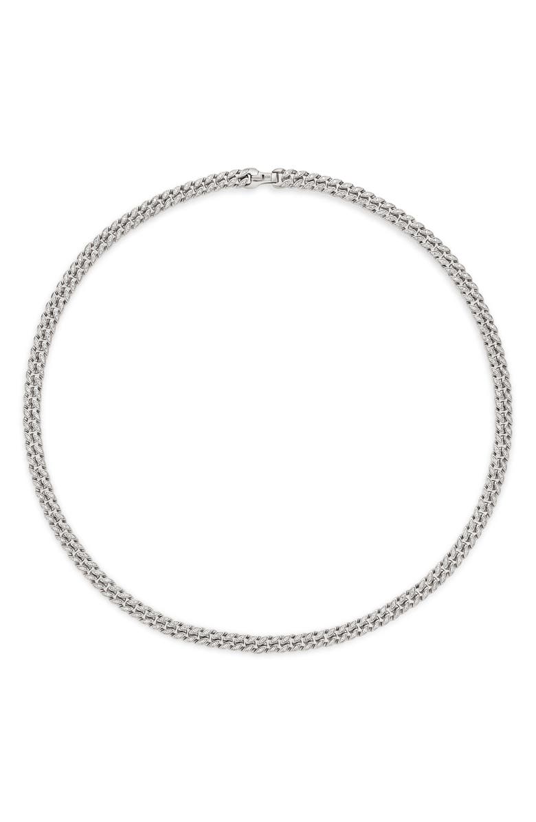 David Yurman Men's Pavé Diamond Curb Chain Necklace, Alternate, color, Sterling Silver/ Diamond