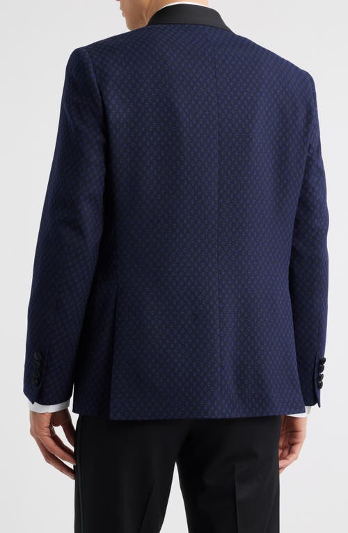 Jack Victor Ethan Diamond Jacquard Wool Dinner Jacket