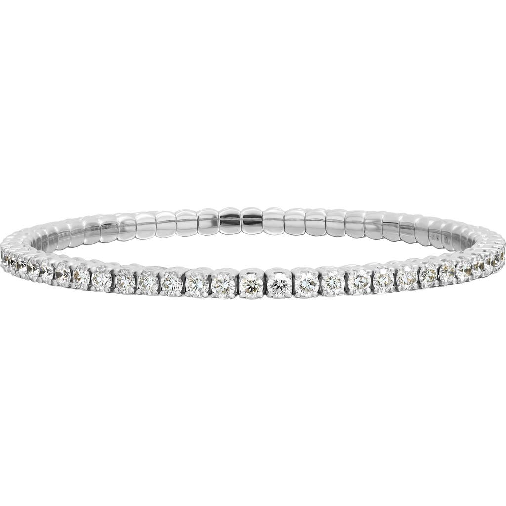 Bony Levy Audrey Stretchy Diamond Tennis Bracelet In White