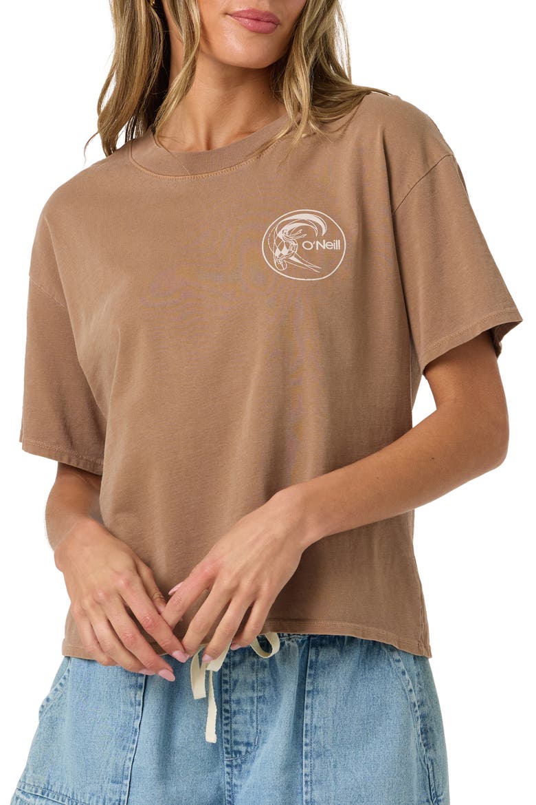 OG Salty Circle Surfer Graphic T-Shirt, Main, color, CAROB BROWN