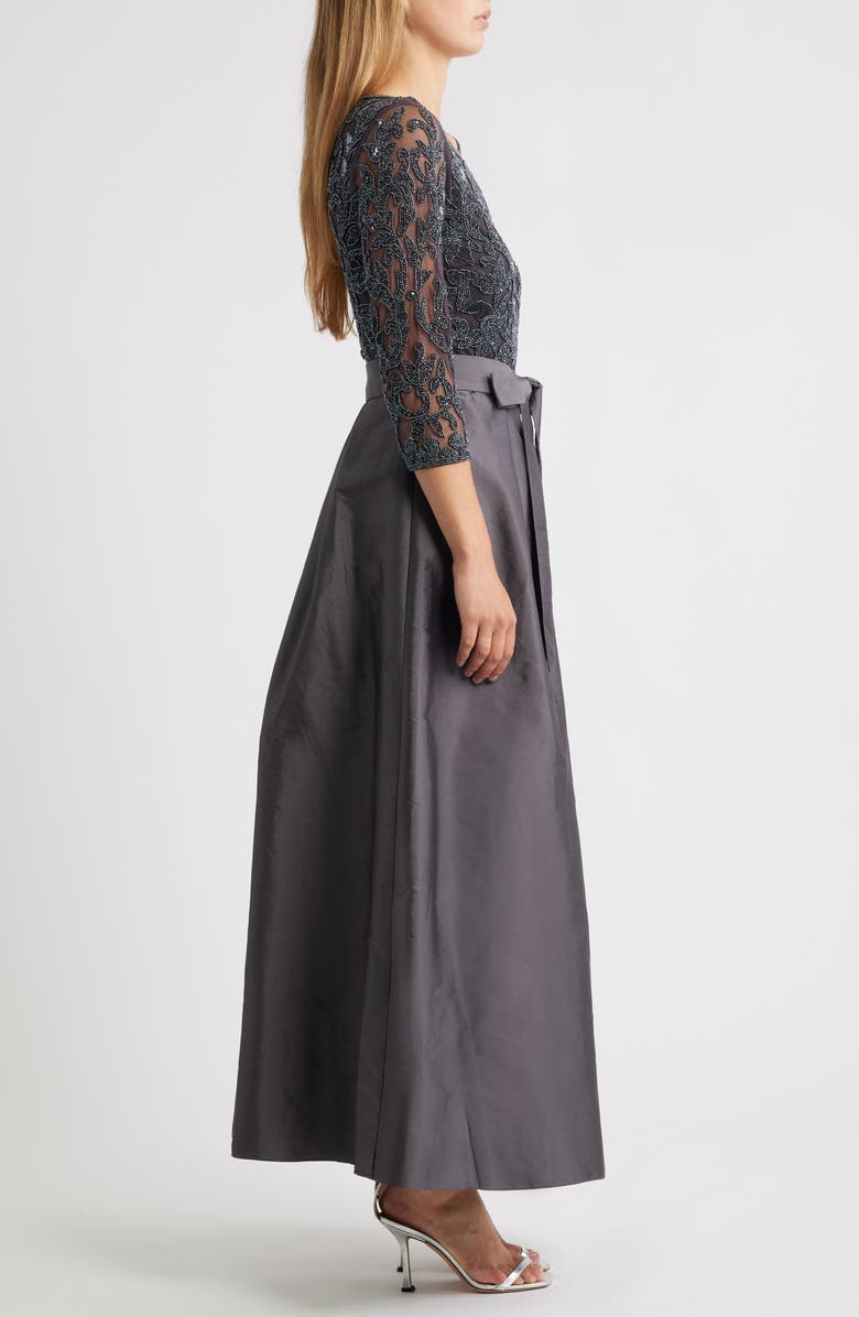 Pisarro Nights Sequin Bodice Gown, Alternate, color, Slate 421