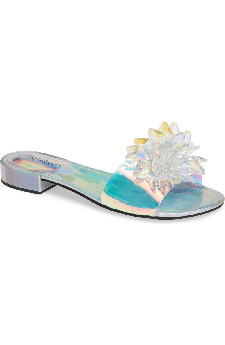 Jeffrey Campbell Snowflake Embellished Slide Sandal, Main, color,