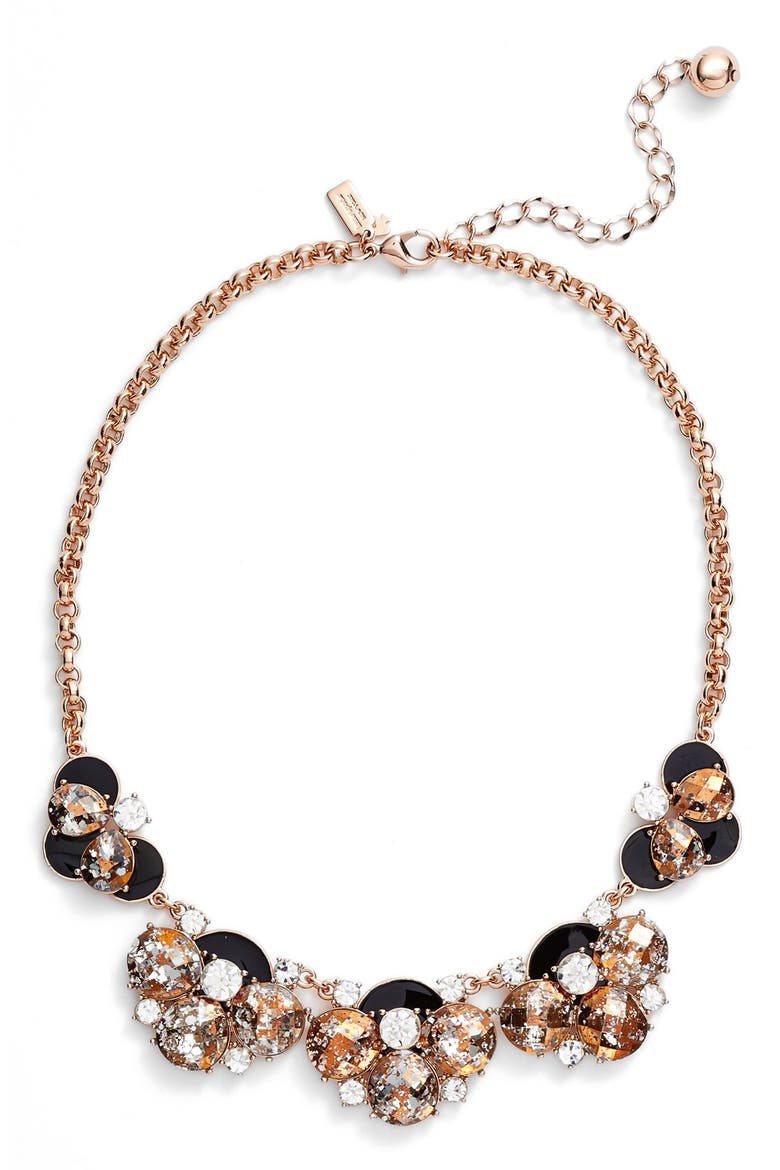 'fame & flowers' necklace, Main, color, BLACK MULTI