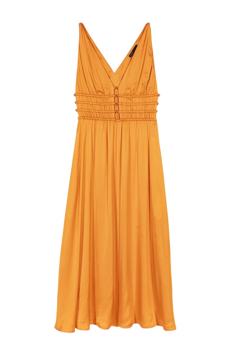 maje Satin-look maxi dress, Main, color, Orange
