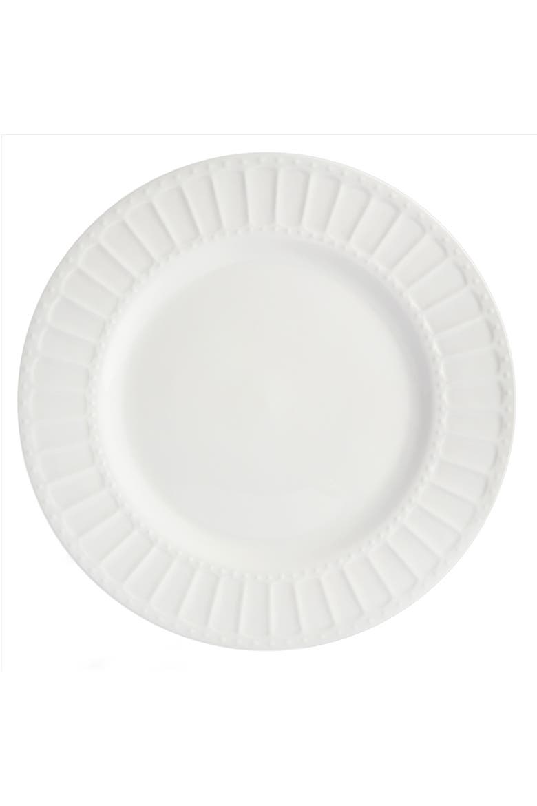 Gracious Dining Embossed 40-Piece Porcelain Dinnerware Set, Alternate, color, White