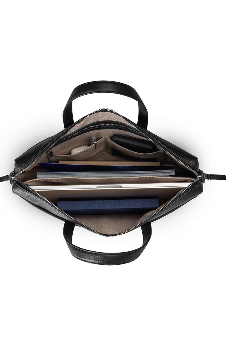 Shinola Canfield Essential Pebbled Leather Briefcase, Alternate, color, Black