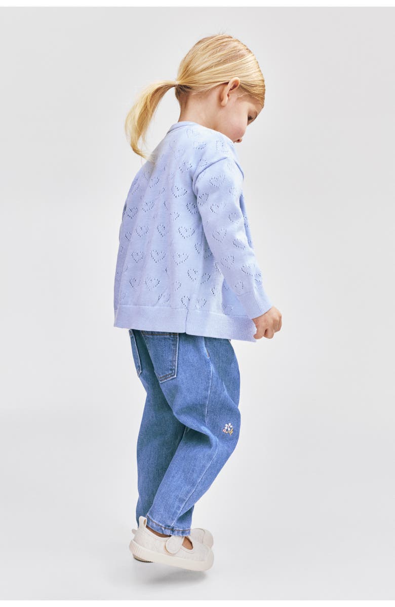 H&M Embroidery-detail Jeans, Alternate, color, Denim Blue/Flowers