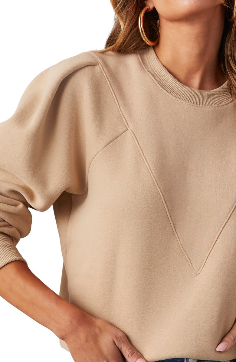 VICI Collection Huddy Puff Sleeve Cotton Sweatshirt, Alternate, color, 