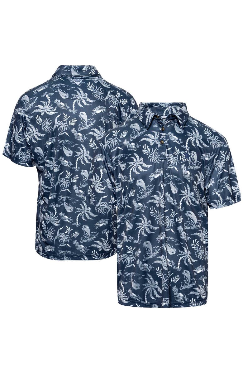Columbia Men's Columbia Navy Dallas Cowboys Super Terminal Tackle Omni-Shade Polo, Main, color, Navy