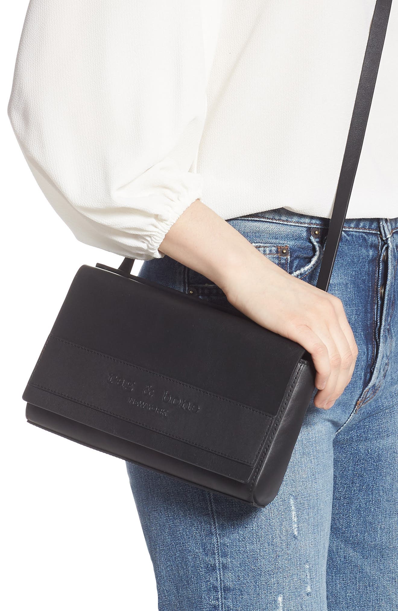 rag & bone Walker Leather Crossbody Bag, Alternate, color, 