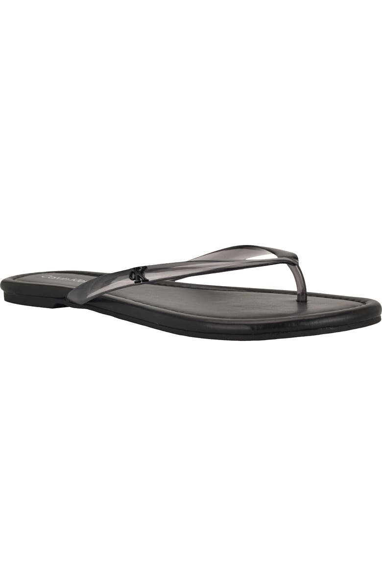 Calvin Klein Crude Flip Flop, Main, color, Black