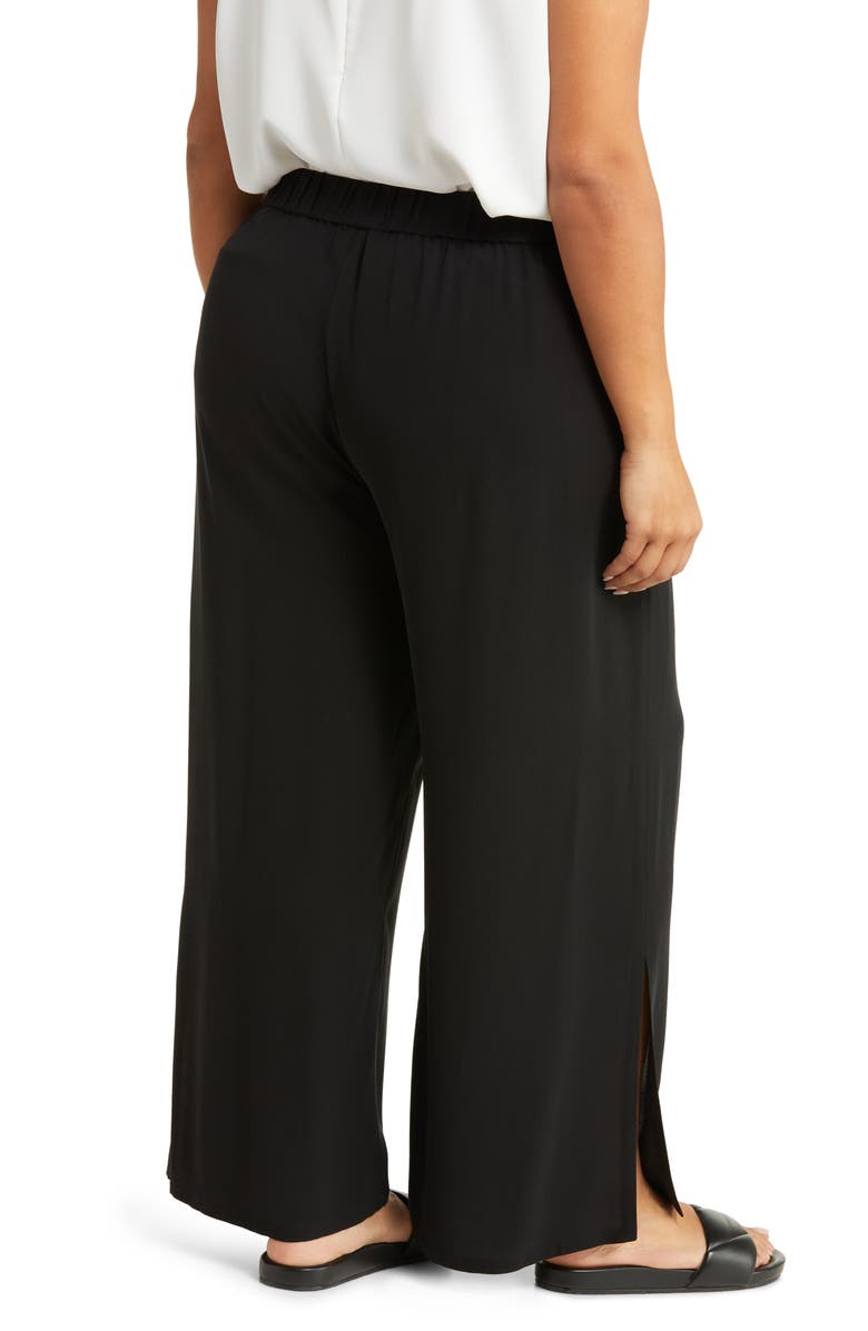 Eileen Fisher Wide Leg Slit Hem Ankle Pants, Alternate, color,