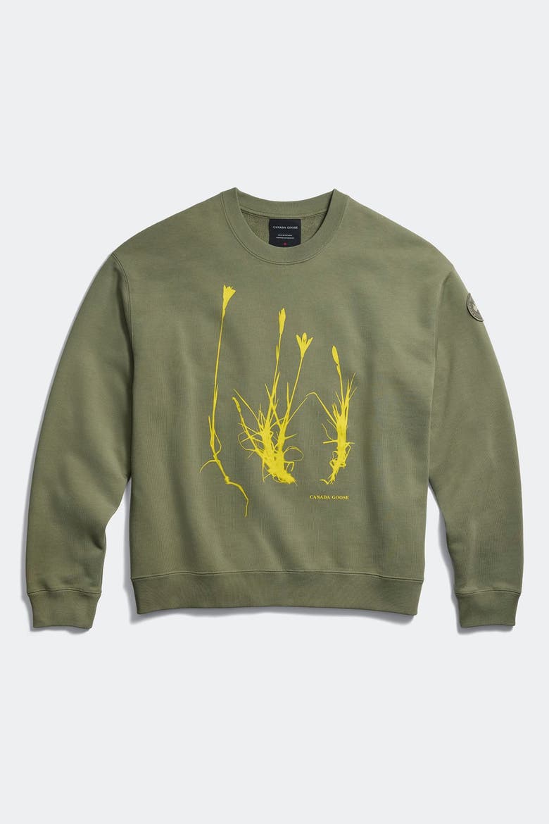 Wander Flower Sweatshirt, Alternate, color, Vireo Green