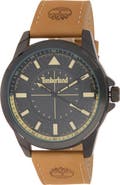 Timberland Classic Quartz Leather Strap Watch, 42.5mm