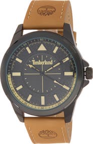 Timberland Classic Quartz Leather Strap Watch, 42.5mm