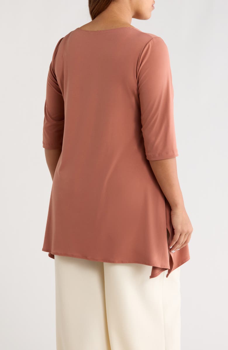 Vikki Vi Handkerchief Hem Tunic Top, Alternate, color, Clay