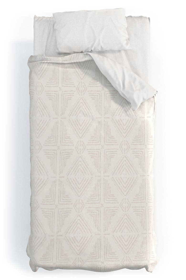 Schatzi Nora Tile 2-Piece Duvet Set - Twin XL, Alternate, color, WHITE
