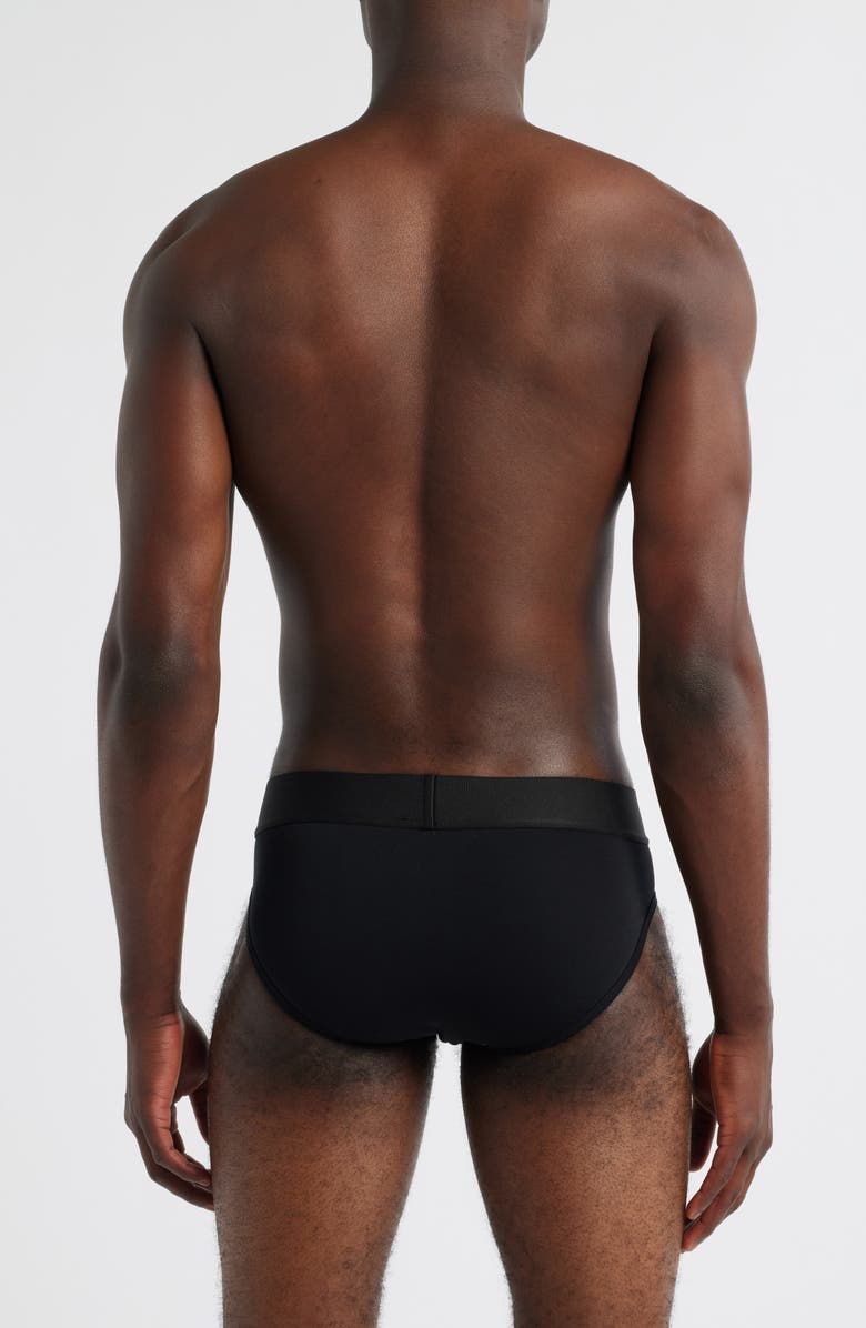 Versace Essential Logo Stretch Cotton Briefs, Alternate, color, 