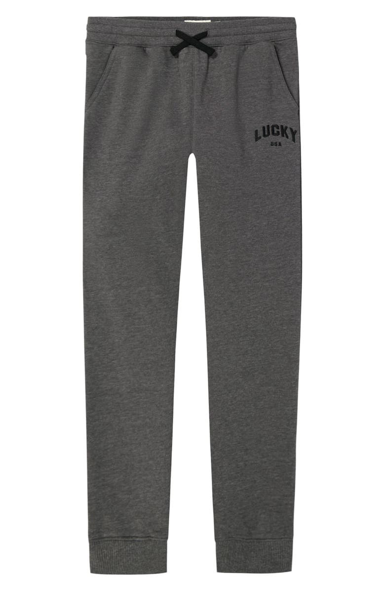Lucky Brand Kids' Vintage Joggers, Main, color, Dark Grey Heather
