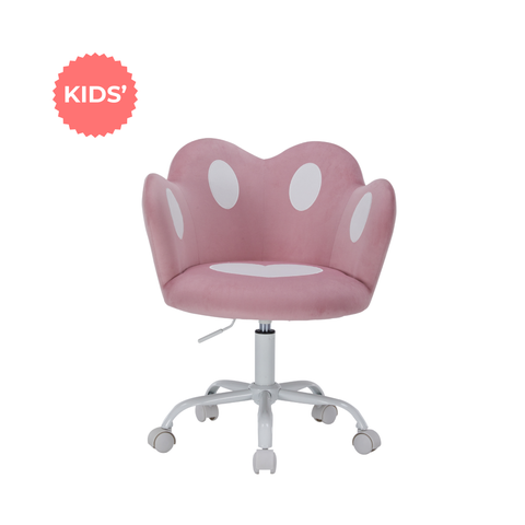 Kiki Paw-shaped Swivel Vanity Chair, Velvet