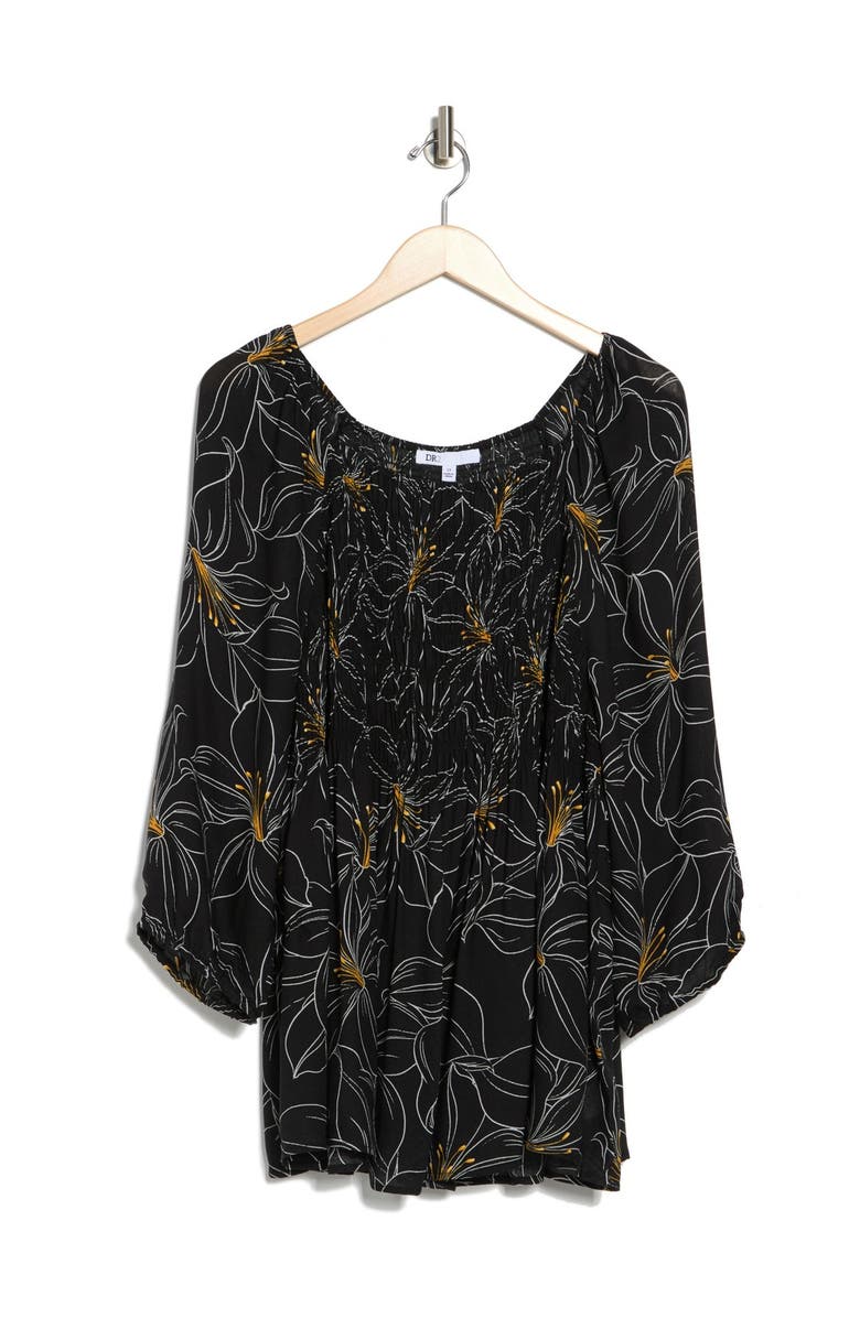 DR2 by Daniel Rainn Balloon Sleeve Peplum Blouse, Alternate, color,