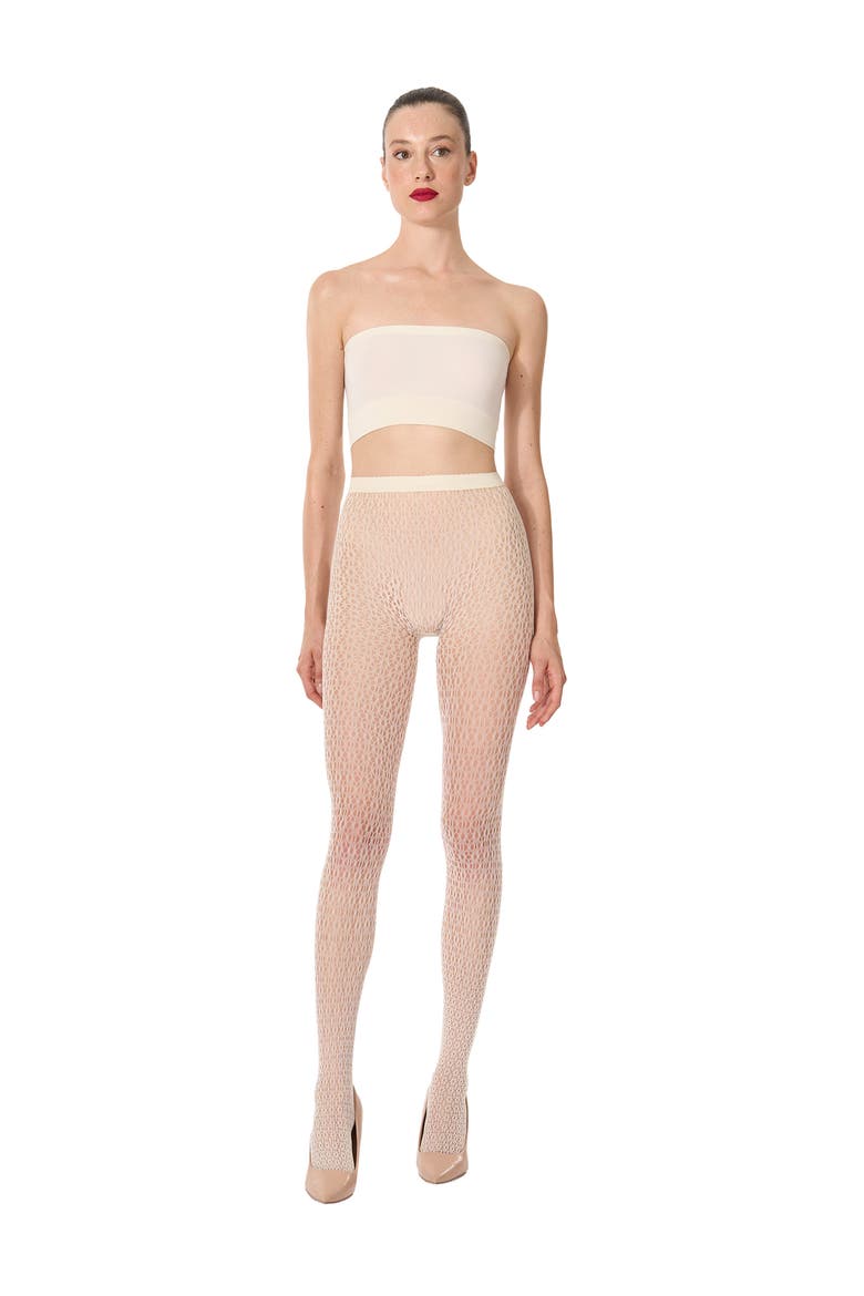 Daisy Net Tights, Alternate, color, BUTTERCREAM