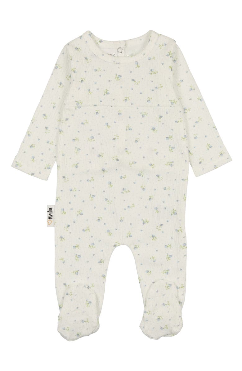 Manière Sweet Rose Footie, Main, color, Blue