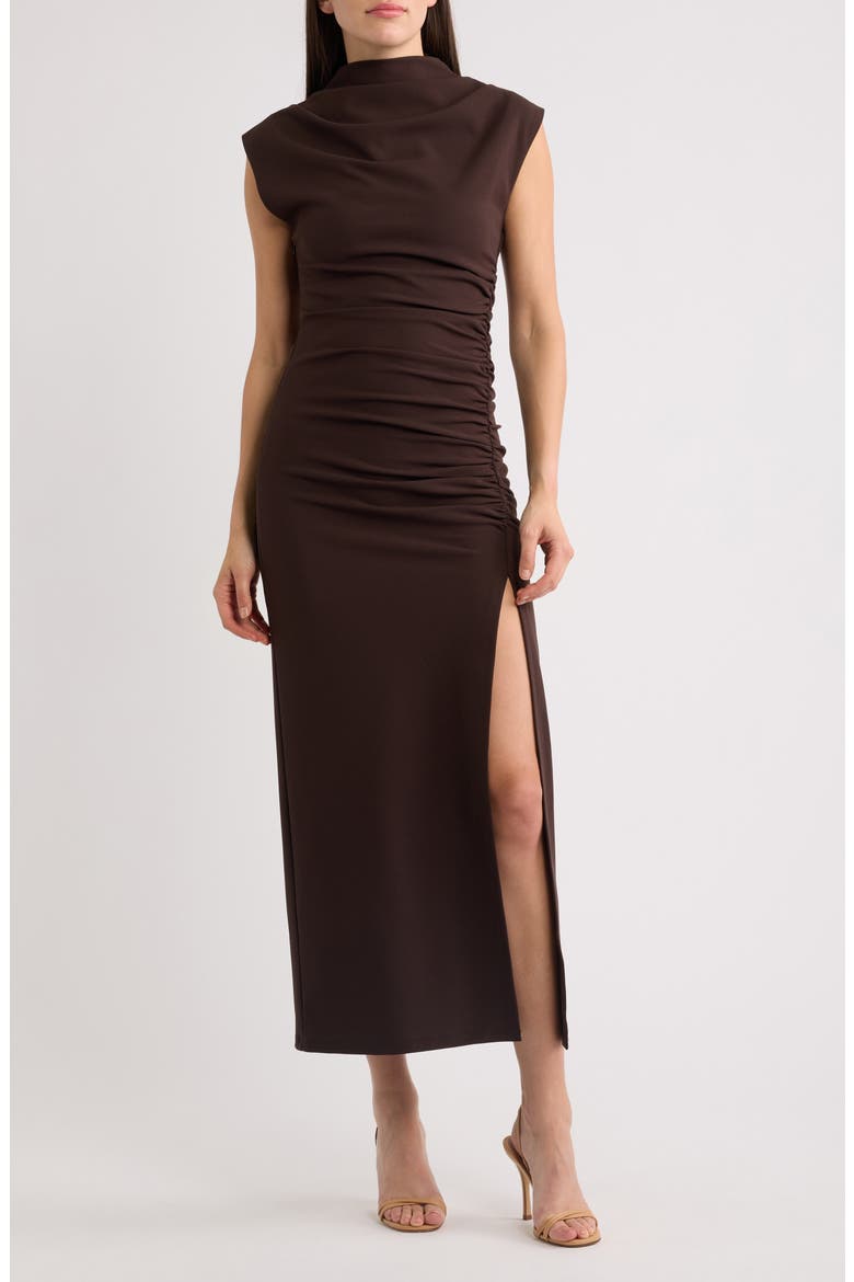 Robin Midi Dress, Main, color, BROWN